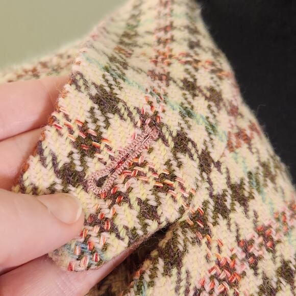 ALAIN MANOUKIAN Vintage Pink and Brown Wool Blazer, Size 8 - Picture 9 of 16